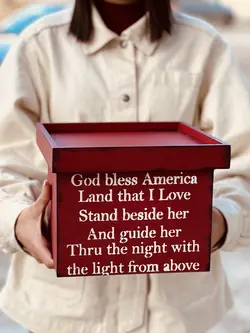 باکس چوبی مربع طرحدار