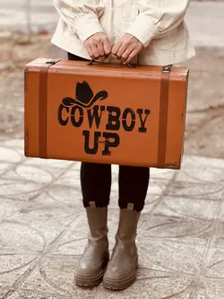 چمدون چوبی دستساز COWBOY UP