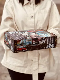 چمدون چرمی درب قفلی خاص