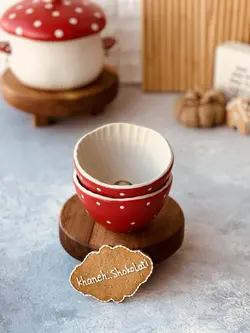 ست ظروف فانتزی طرح قارچ