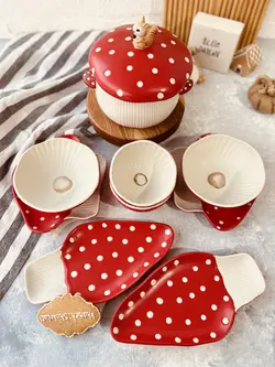 ست ظروف فانتزی طرح قارچ