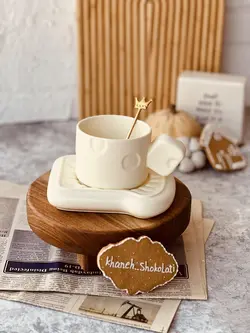 فنجون نعلبکی طرح نون پنیر کد0061