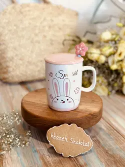 ماگ خرگوش قاشق گلی کد00354