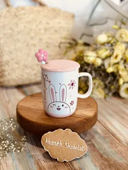 ماگ خرگوش قاشق گلی کد00354