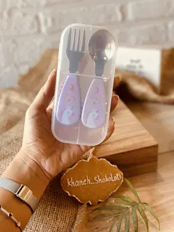قاشق و چنگال کودک کد00693 - فروشگاه اینترنتی خانه شکلاتی