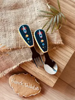 قاشق و چنگال کودک کد00693 - فروشگاه اینترنتی خانه شکلاتی