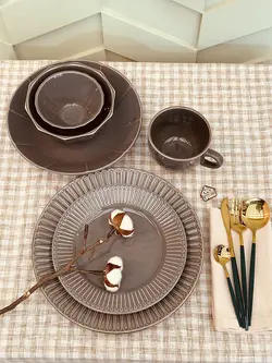 ظروف طرح روستیک طوسی کد00900 - فروشگاه اینترنتی خانه شکلاتی