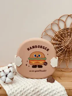 ظرف غذا طرح همبرگر قفلی کد001069 - فروشگاه اینترنتی خانه شکلاتی