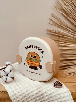 ظرف غذا طرح همبرگر قفلی کد001069 - فروشگاه اینترنتی خانه شکلاتی