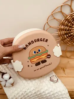 ظرف غذا طرح همبرگر قفلی کد001069 - فروشگاه اینترنتی خانه شکلاتی
