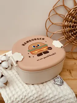 ظرف غذا طرح همبرگر قفلی کد001069 - فروشگاه اینترنتی خانه شکلاتی