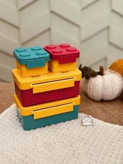 ظرف غذا لگو رنگی کد001264 - فروشگاه اینترنتی خانه شکلاتی