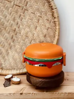 خرید ظرف غذای داخل استیل همبرگر کد001549 - خانه شکلاتی