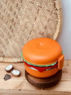 خرید ظرف غذای داخل استیل همبرگر کد001549 - خانه شکلاتی