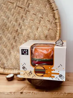 خرید ظرف غذای داخل استیل همبرگر کد001549 - خانه شکلاتی