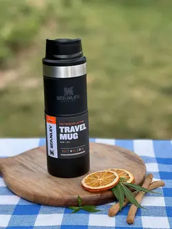 تراول ماگ دکمه ای470 میل استنلی