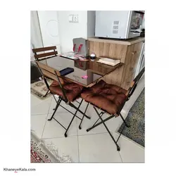 میز و صندلی ناهار خوری چهار نفره تاشو طرح تارنو