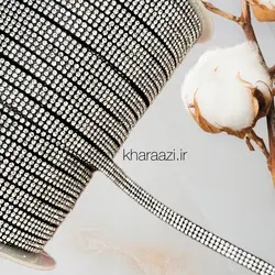 خرجکار نواری نگین دار 3 ردیفه