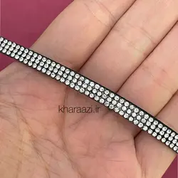 خرجکار نواری نگین دار 3 ردیفه