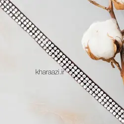 خرجکار نواری نگین دار 3 ردیفه