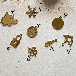 آویز ساعت استیل طلایی