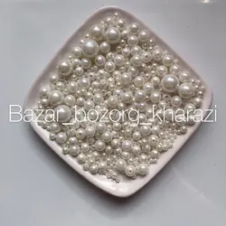 پک مروارید پلاستیکی شیری سایز بندی