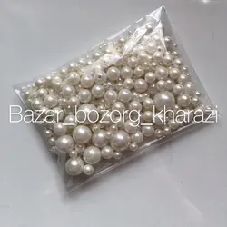 پک مروارید پلاستیکی شیری سایز بندی