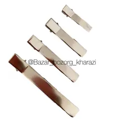 گیره انبری فلزی نقره ای 10 عددی