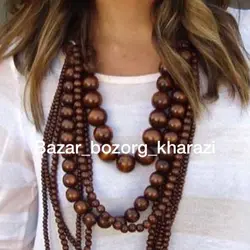 مهره چوبی گرد قهوه ای 25 گرمی