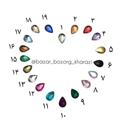 نگین اشک سایز 18 در 25 ده عددی