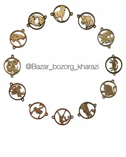 پلاک استیل ماه تولد دو طرفه طلایی