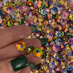 شکوفه پولکی متوسط هفت رنگ 5 گرمی