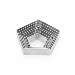 کاتر شیرینی 5 ضلعی  استیل 7 عددی