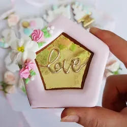 کاتر شیرینی 5 ضلعی  استیل 7 عددی