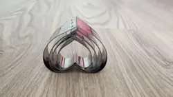 کاتر استیل چهار رقمه قلب