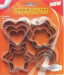 ست کاتر شیرینی پزی استیل 4 رقم 12 تایی اعلا