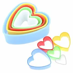 کاتر پلاستیکی قلب رنگی