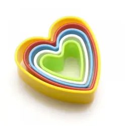 کاتر پلاستیکی قلب رنگی