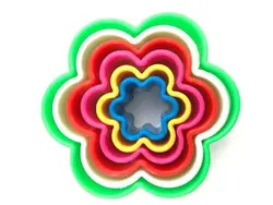 کاتر رنگی 5 عددی طرح گل