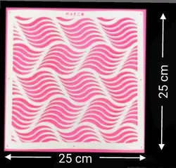 استنسیل بزرگ مربع موج