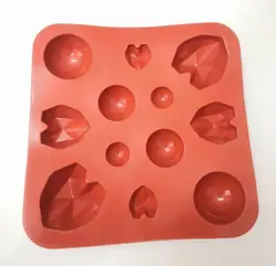 قالب سیلیکونی میکس قلب و نیم گرد