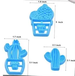 کاتر پلاستیکی 3تیکه کاکتوس