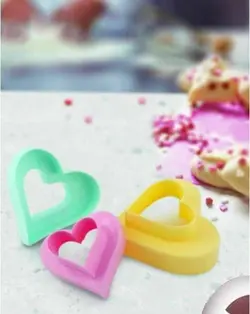 کاتر لاکی دوطرفه قلبی رنگی