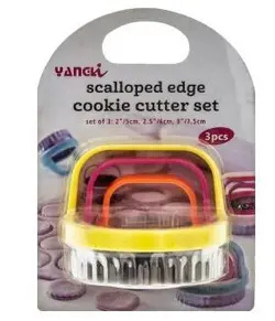 کاتر 3عددفلزی دسته دار کنگره ای