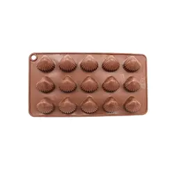 قالب شکلات سیلیکونی طرح صدف 15 تایی