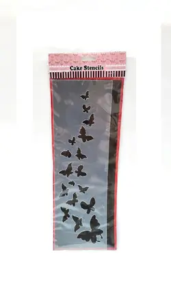 استنسیل دور کیک طرح پروانه