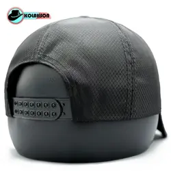 کلاه پشت توری چرم با طرح Vuitton - کلاهسان