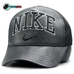 کلاه پشت توری چرم با طرح Nike - کلاهسان