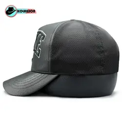 کلاه پشت توری چرم با طرح Nike - کلاهسان