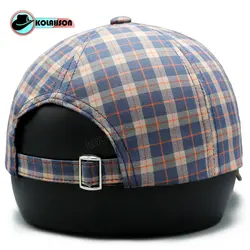 کلاه بیسبالی طرح چهار خونه مدل ساده - کلاهسان